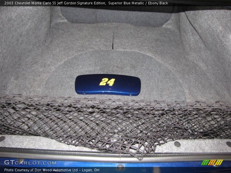 Superior Blue Metallic / Ebony Black 2003 Chevrolet Monte Carlo SS Jeff Gordon Signature Edition