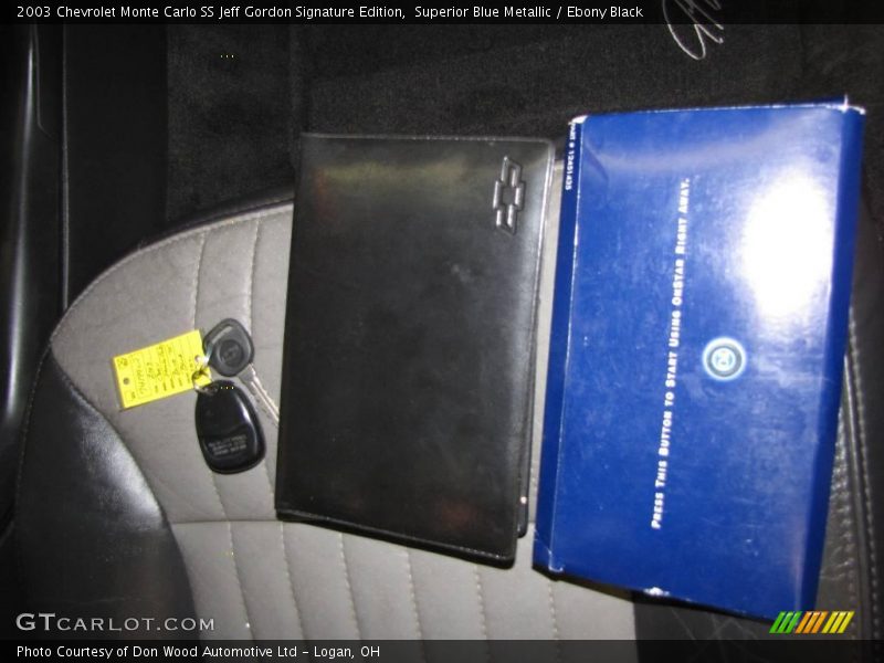 Superior Blue Metallic / Ebony Black 2003 Chevrolet Monte Carlo SS Jeff Gordon Signature Edition