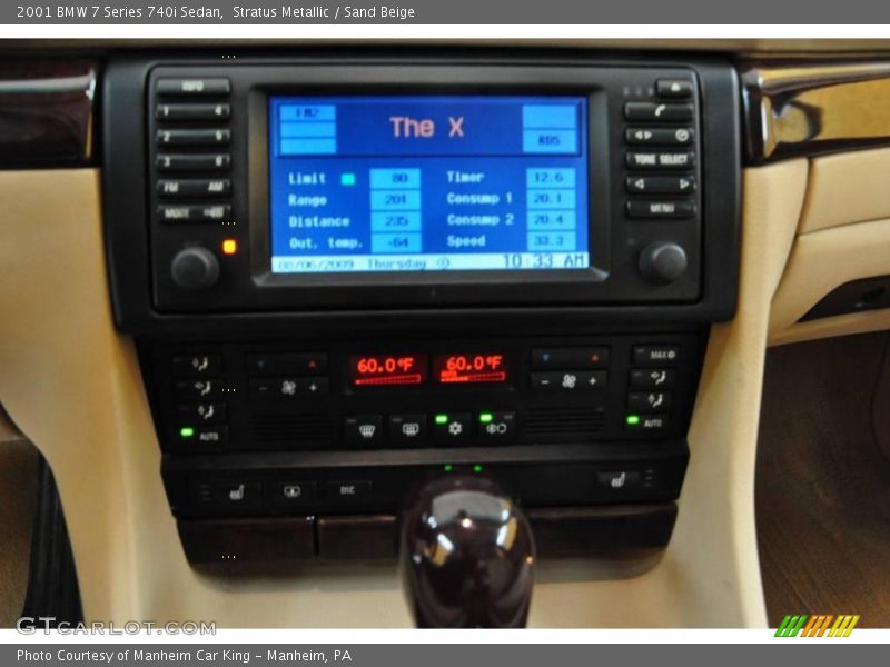 Stratus Metallic / Sand Beige 2001 BMW 7 Series 740i Sedan