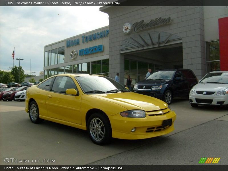 Rally Yellow / Graphite Gray 2005 Chevrolet Cavalier LS Sport Coupe