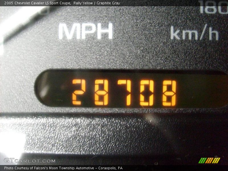 Rally Yellow / Graphite Gray 2005 Chevrolet Cavalier LS Sport Coupe