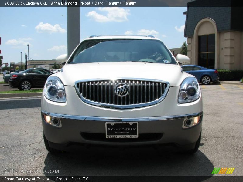 White Diamond Tricoat / Dark Titanium/Titanium 2009 Buick Enclave CXL