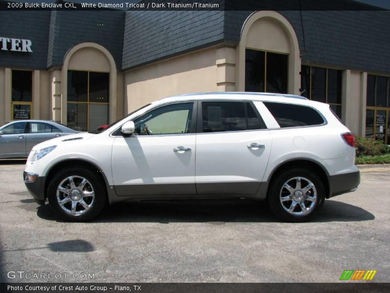 White Diamond Tricoat / Dark Titanium/Titanium 2009 Buick Enclave CXL