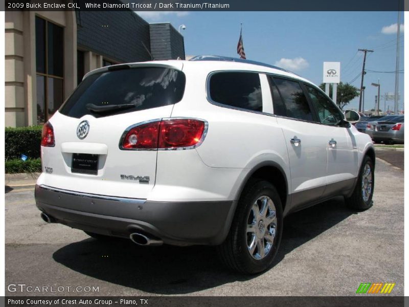 White Diamond Tricoat / Dark Titanium/Titanium 2009 Buick Enclave CXL