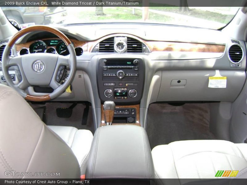 White Diamond Tricoat / Dark Titanium/Titanium 2009 Buick Enclave CXL