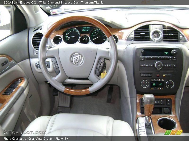 White Diamond Tricoat / Dark Titanium/Titanium 2009 Buick Enclave CXL