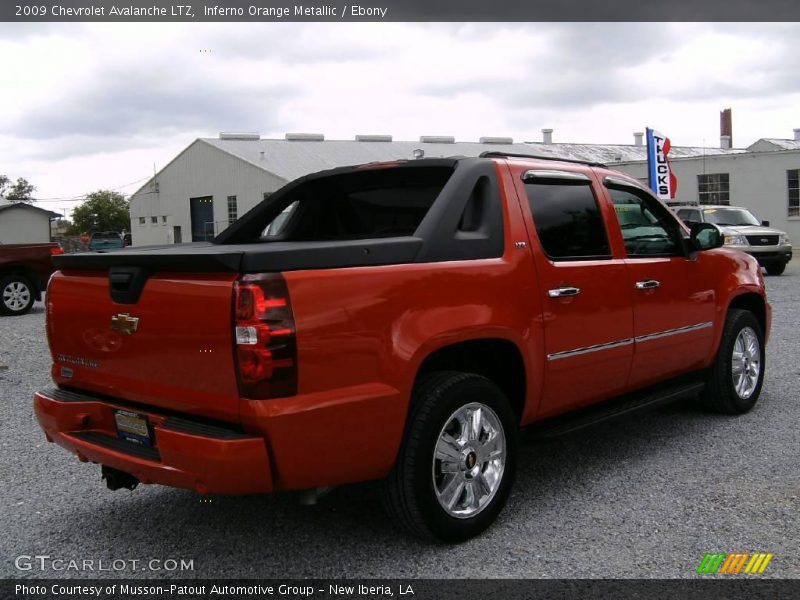 Inferno Orange Metallic / Ebony 2009 Chevrolet Avalanche LTZ