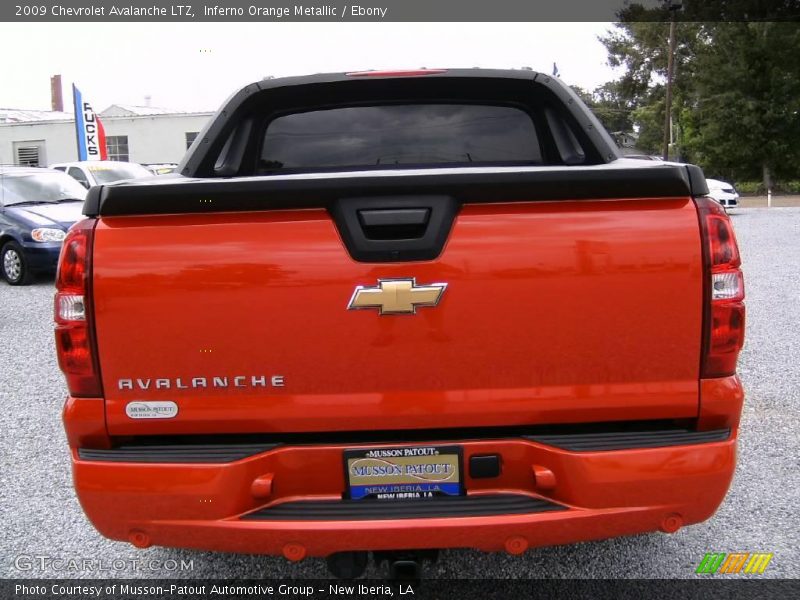 Inferno Orange Metallic / Ebony 2009 Chevrolet Avalanche LTZ