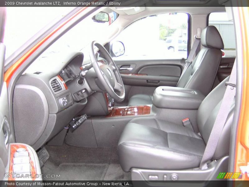 Inferno Orange Metallic / Ebony 2009 Chevrolet Avalanche LTZ
