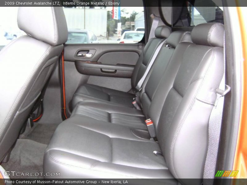 Inferno Orange Metallic / Ebony 2009 Chevrolet Avalanche LTZ