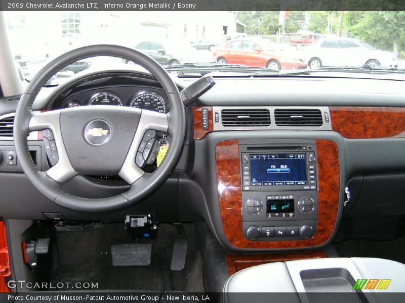 Inferno Orange Metallic / Ebony 2009 Chevrolet Avalanche LTZ