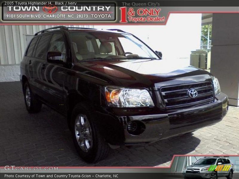 Black / Ivory 2005 Toyota Highlander I4