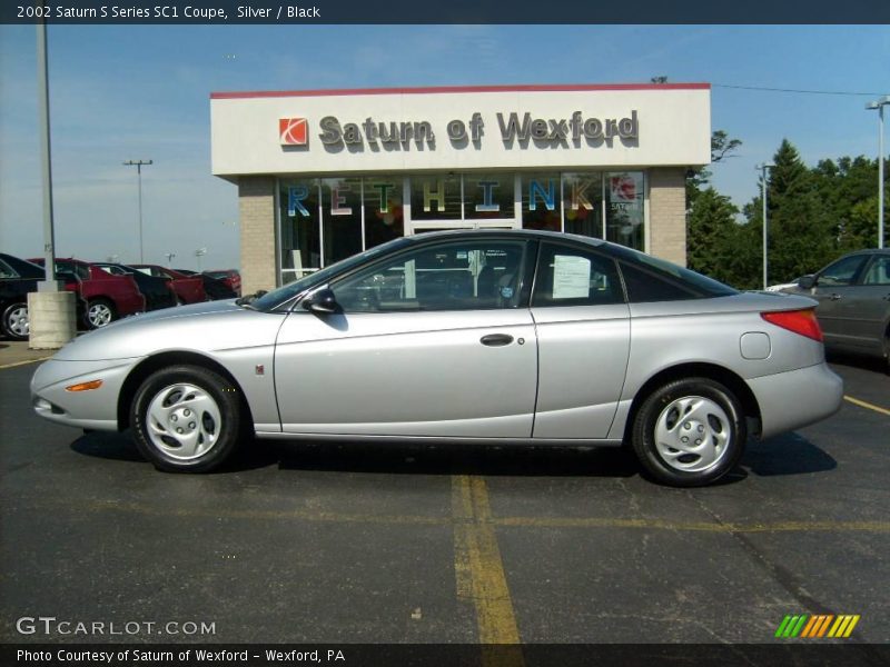 Silver / Black 2002 Saturn S Series SC1 Coupe