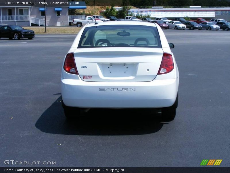 Polar White / Tan 2007 Saturn ION 2 Sedan