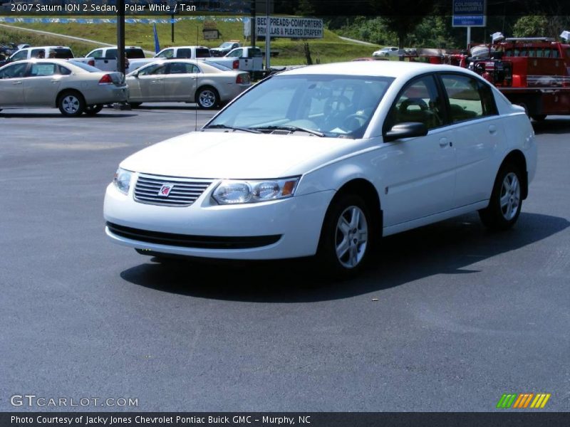 Polar White / Tan 2007 Saturn ION 2 Sedan