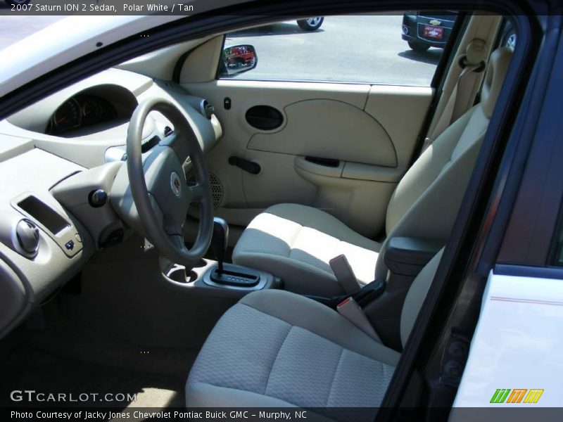 Polar White / Tan 2007 Saturn ION 2 Sedan