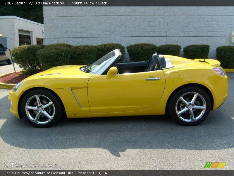 Sunburst Yellow / Black 2007 Saturn Sky Red Line Roadster
