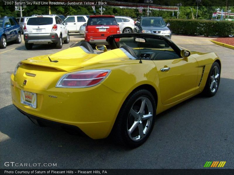 Sunburst Yellow / Black 2007 Saturn Sky Red Line Roadster
