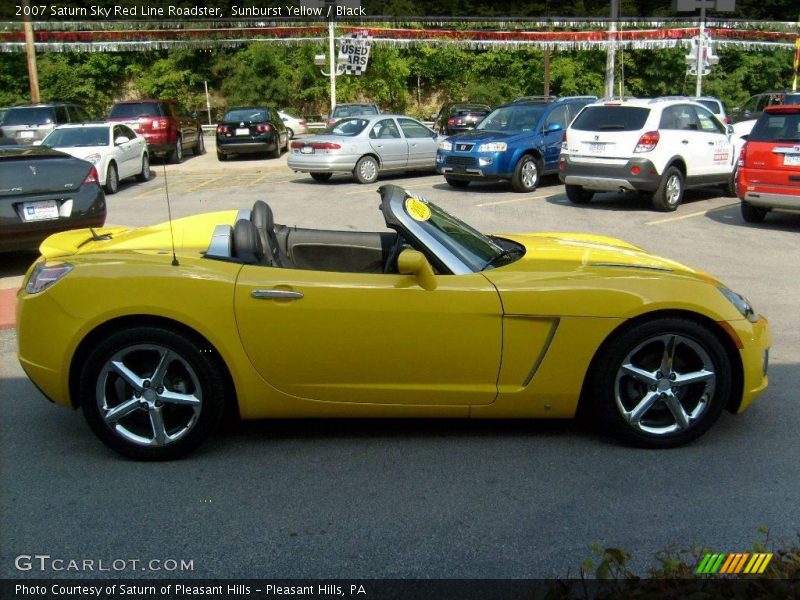 Sunburst Yellow / Black 2007 Saturn Sky Red Line Roadster