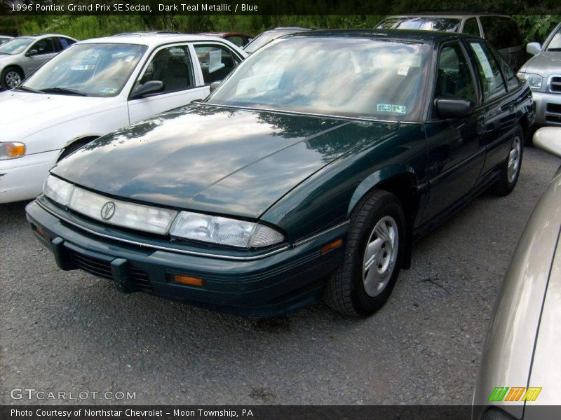 Dark Teal Metallic / Blue 1996 Pontiac Grand Prix SE Sedan