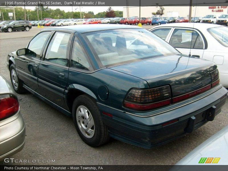 Dark Teal Metallic / Blue 1996 Pontiac Grand Prix SE Sedan