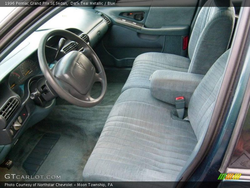 Dark Teal Metallic / Blue 1996 Pontiac Grand Prix SE Sedan
