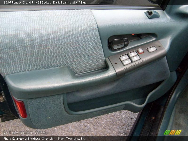 Dark Teal Metallic / Blue 1996 Pontiac Grand Prix SE Sedan