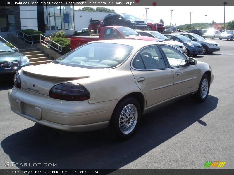 Champagne Beige Metallic / Dark Taupe 2000 Pontiac Grand Prix SE Sedan