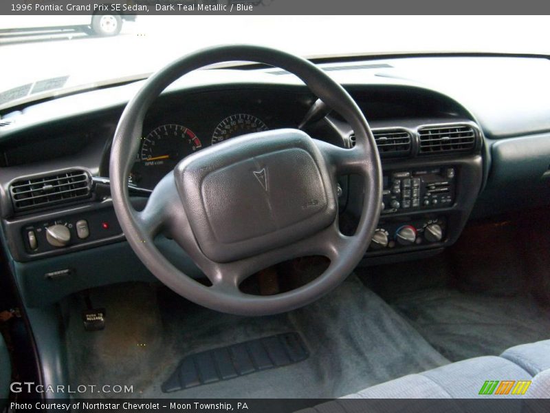 Dark Teal Metallic / Blue 1996 Pontiac Grand Prix SE Sedan