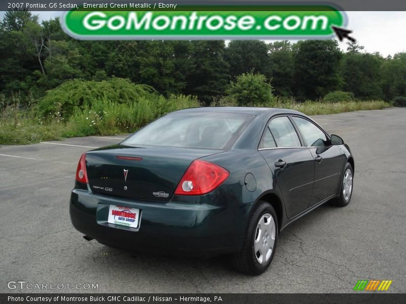 Emerald Green Metallic / Ebony 2007 Pontiac G6 Sedan