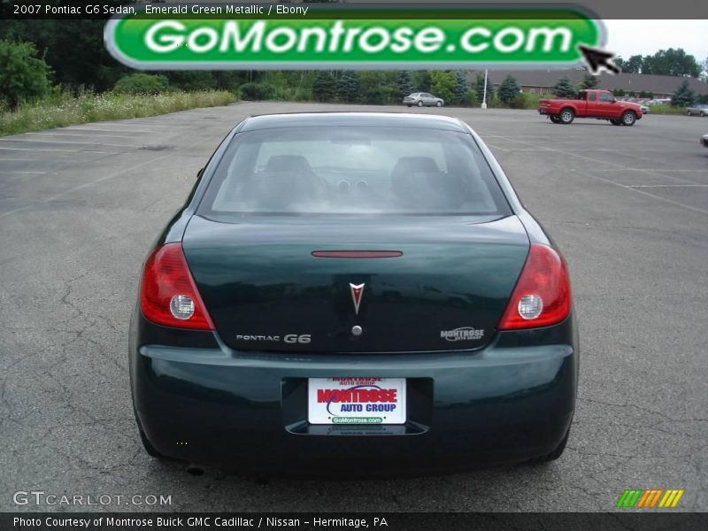Emerald Green Metallic / Ebony 2007 Pontiac G6 Sedan