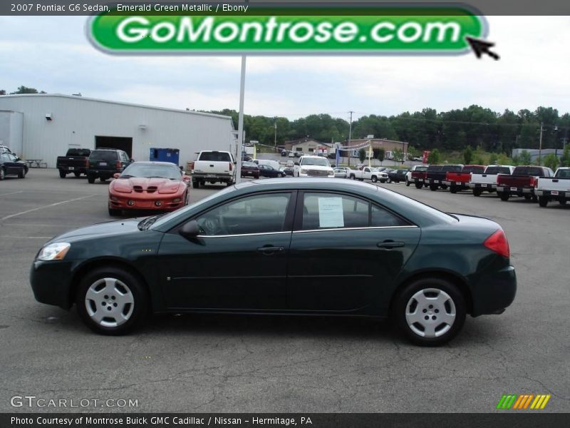 Emerald Green Metallic / Ebony 2007 Pontiac G6 Sedan