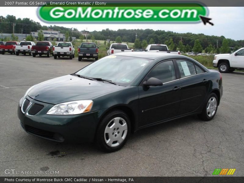 Emerald Green Metallic / Ebony 2007 Pontiac G6 Sedan