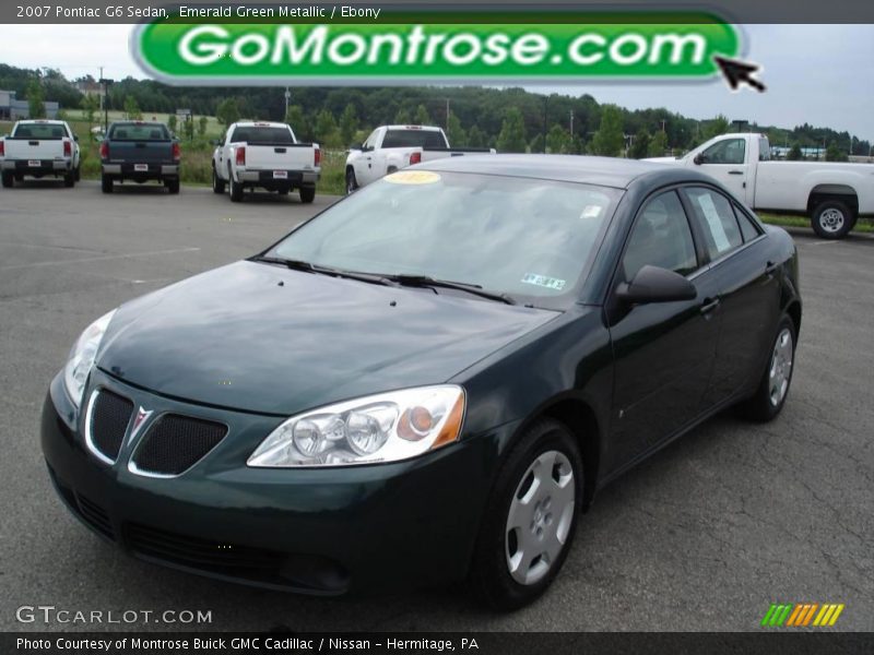 Emerald Green Metallic / Ebony 2007 Pontiac G6 Sedan