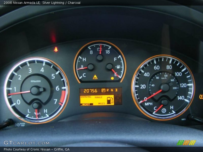 Silver Lightning / Charcoal 2008 Nissan Armada LE