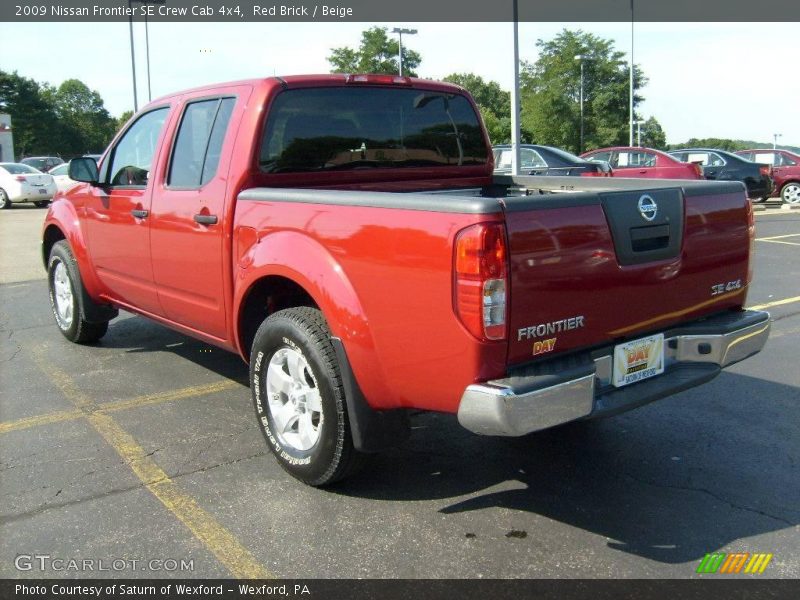 Red Brick / Beige 2009 Nissan Frontier SE Crew Cab 4x4