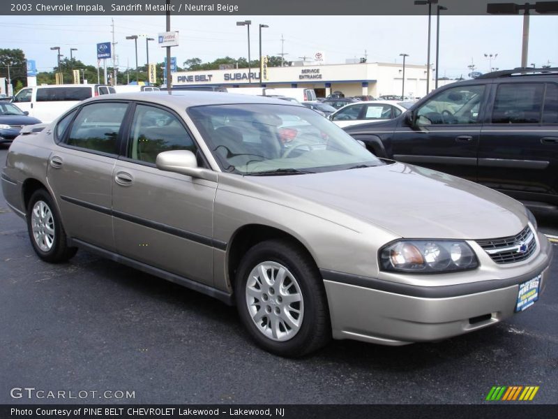 Sandrift Metallic / Neutral Beige 2003 Chevrolet Impala