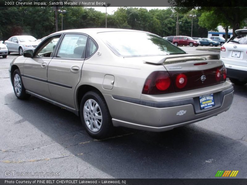 Sandrift Metallic / Neutral Beige 2003 Chevrolet Impala