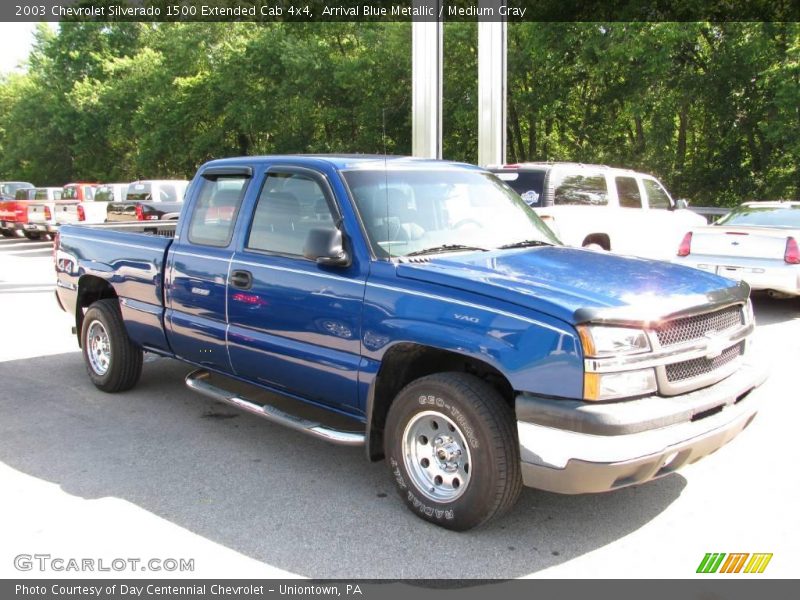 Arrival Blue Metallic / Medium Gray 2003 Chevrolet Silverado 1500 Extended Cab 4x4