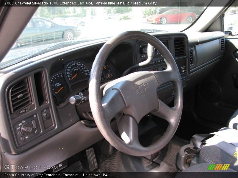 Arrival Blue Metallic / Medium Gray 2003 Chevrolet Silverado 1500 Extended Cab 4x4