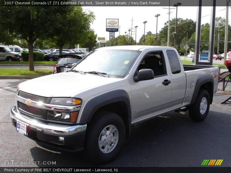 Silver Birch Metallic / Very Dark Pewter 2007 Chevrolet Colorado LT Z71 Extended Cab 4x4