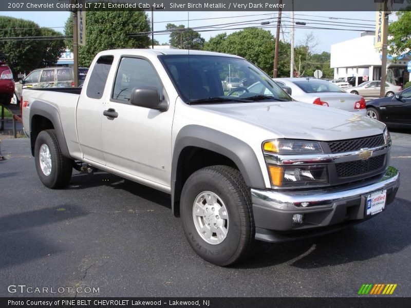 Silver Birch Metallic / Very Dark Pewter 2007 Chevrolet Colorado LT Z71 Extended Cab 4x4