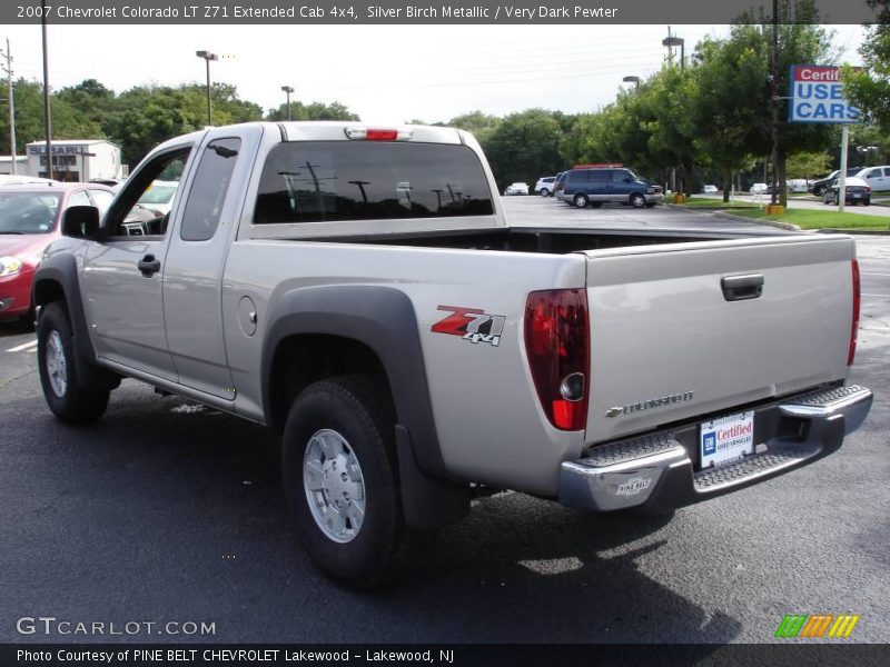 Silver Birch Metallic / Very Dark Pewter 2007 Chevrolet Colorado LT Z71 Extended Cab 4x4