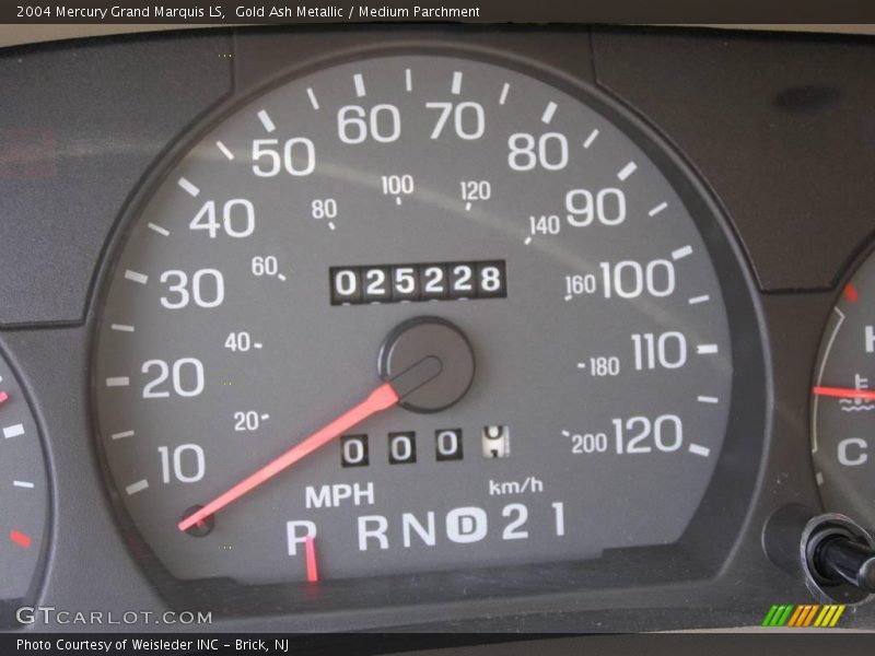 Gold Ash Metallic / Medium Parchment 2004 Mercury Grand Marquis LS