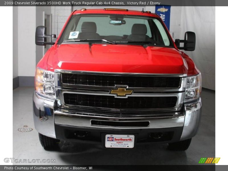 Victory Red / Ebony 2009 Chevrolet Silverado 3500HD Work Truck Regular Cab 4x4 Chassis