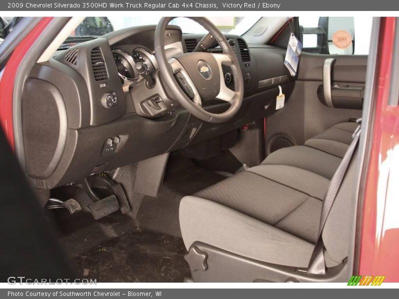 Victory Red / Ebony 2009 Chevrolet Silverado 3500HD Work Truck Regular Cab 4x4 Chassis