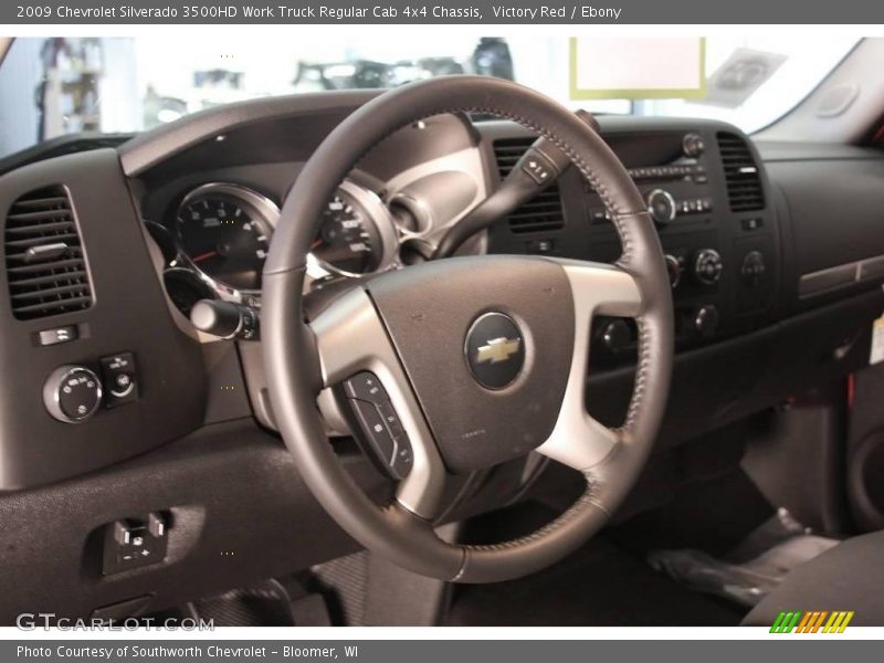 Victory Red / Ebony 2009 Chevrolet Silverado 3500HD Work Truck Regular Cab 4x4 Chassis