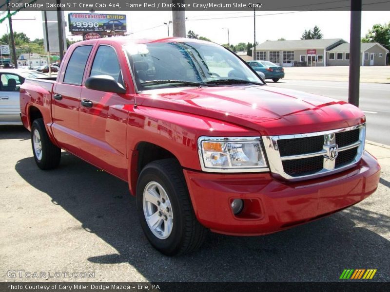 Flame Red / Dark Slate Gray/Medium Slate Gray 2008 Dodge Dakota SLT Crew Cab 4x4