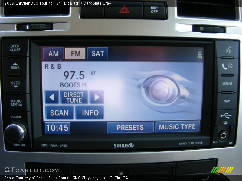 Brilliant Black / Dark Slate Gray 2009 Chrysler 300 Touring