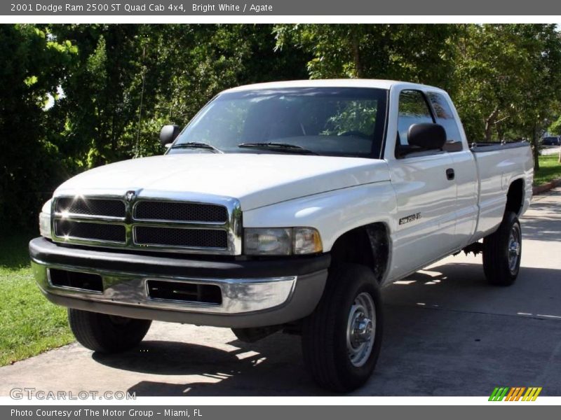 Bright White / Agate 2001 Dodge Ram 2500 ST Quad Cab 4x4